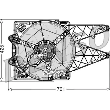 Chladič motoru Větrák, chlazení motoru DENSO DER01030