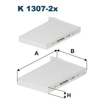 Autodíl Filtr, vzduch v interiéru FILTRON K 1307-2x