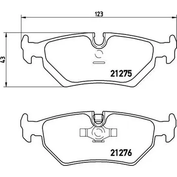 Brzdová destička Sada brzdových destiček, kotoučová brzda BREMBO P 23 062