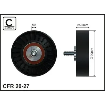 Vratná/vodicí kladka, klínový žebrový řemen CAFFARO 20-27