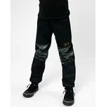 Dětské softshellové kalhoty Drexiss bez zateplení black army velikost 152-158