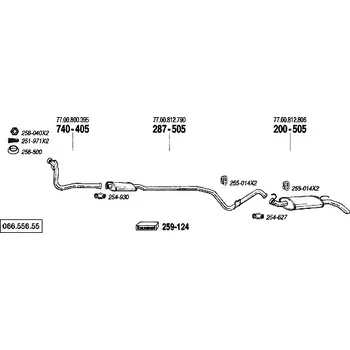 Tlumič výfuku střední tlumič výfuku Bosal 287-505