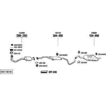 Tlumič výfuku střední tlumič výfuku Bosal 284-995