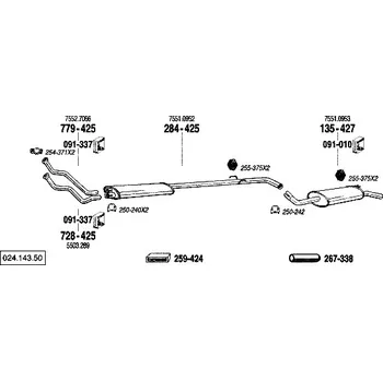 Zadní díl výfuku zadní tlumič výfuku Bosal 135-427