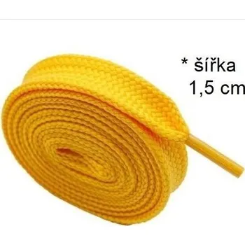 Tkaničky do bot Woodrow Široké tkaničky do tepláků bot kalhot mikiny * š: 1,5 cm - žluté gold