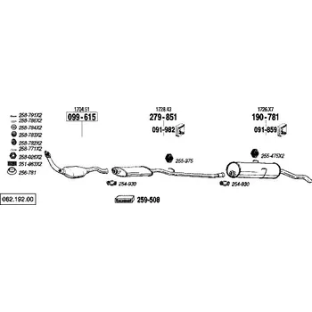 Tlumič výfuku střední tlumič výfuku Bosal 279-851