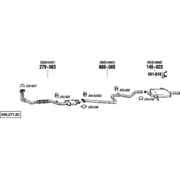 Zadní díl výfuku zadní tlumič výfuku Bosal 145-023