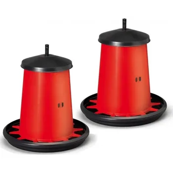 Pro ptáka Automat krmící závěsný, krmítko pro drůbež plastové nastavitelné, 20 L krmítko pro drůbež, plastový střed, 9 L