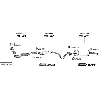 Zadní díl výfuku zadní tlumič výfuku Bosal 233-225