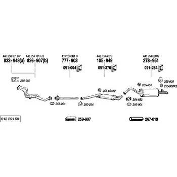 Zadní díl výfuku zadní tlumič výfuku Polmostrow 278951P, náhrada za Bosal 278-951