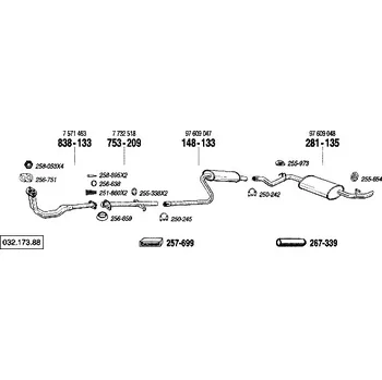Zadní díl výfuku zadní tlumič výfuku Bosal 281-135