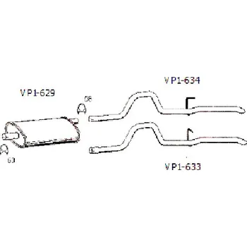 Zadní díl výfuku zadní díl výfuku Bosal VP1-634