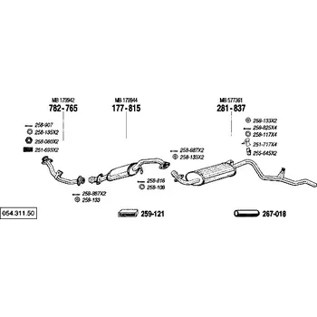 Výfukový systém střední tlumič výfuku Bosal 177-815
