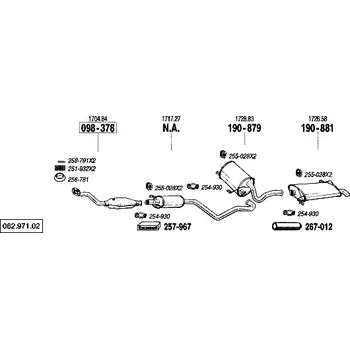 Zadní díl výfuku zadní tlumič výfuku Bosal 190-881