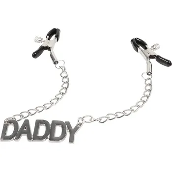 Stříbrné svorky s řetízkem – DADDY