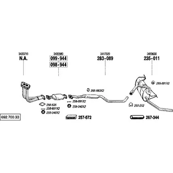Tlumič výfuku střední tlumič výfuku Bosal 283-089