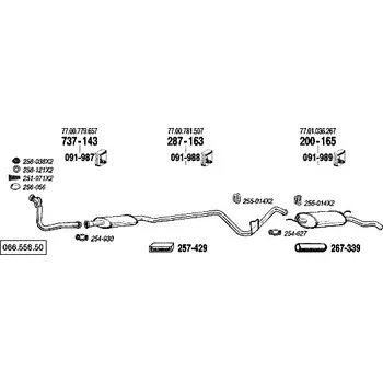 Zadní díl výfuku zadní tlumič výfuku Polmostrow 200165P, náhrada za Bosal 200-165