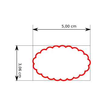 Vykrajovátko Naše Vykrajovátko Ozdobný ovál Velikost: 5 cm Vykrajovátko