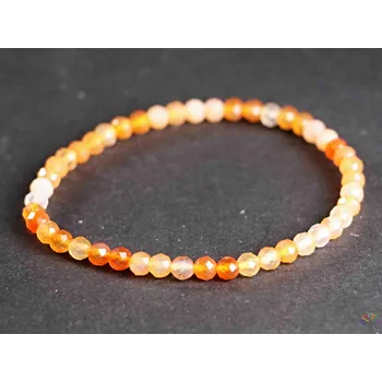 Náramek Magieprirody.cz Náramek Karneol - 4 mm kuličky fazetovaný #247 - z přírodních kamenů