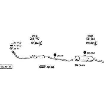 Tlumič výfuku přední tlumič výfuku Bosal 288-777