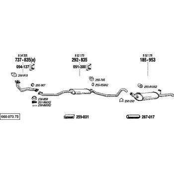 Zadní díl výfuku zadní tlumič výfuku Bosal 185-953