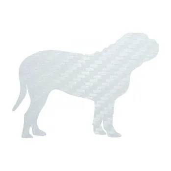 Polep vozidla SAMOLEPKA Pes 170 pravá Bordeauxská doga (51 - 3D karbon bílý) NA AUTO, NÁLEPKA, FÓLIE, POLEP, TUNING, VLASTNÍ TEXT, TISK, AUTOSAMOLEPKY.cz, POLEPY, OBRÁZEK, LOGO, SAMOLEPKY