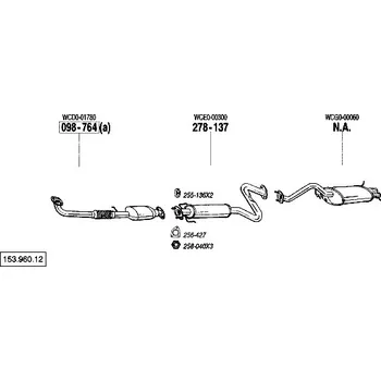 Tlumič výfuku střední tlumič výfuku Bosal 278-137
