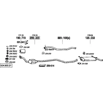 Zadní díl výfuku zadní tlumič výfuku Bosal 135-233