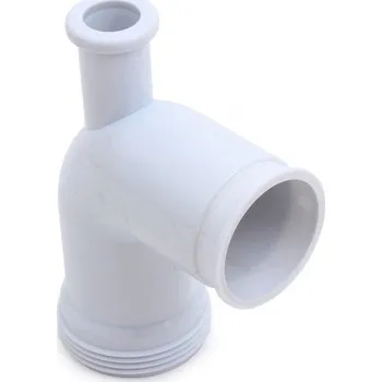 Sifon Odpadní koleno závitové s přídavným vstupem - bílé