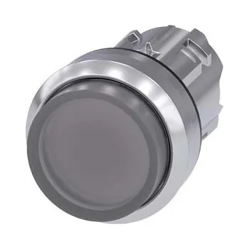 Stykač SIEMENS Tlačítko, osvětlené, 22 mm, kulaté, kov, s vysokým leskem, čirá, knoflík stiskací 3SU1051-0BB70-0AA0