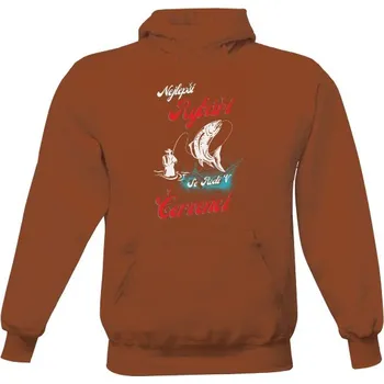 Pánská mikina Pánská mikina s kapucí s potiskem mikina rybář červenec pánské