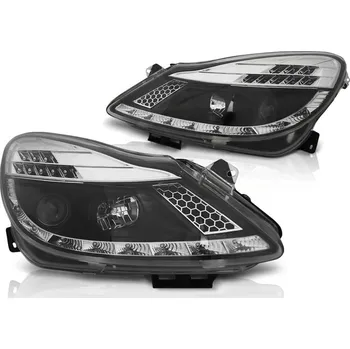 Osvětlení automobilu Tuning Tec Přední světla OPEL CORSA D 04.06-11 DAYLIGHT černé LED blinkr