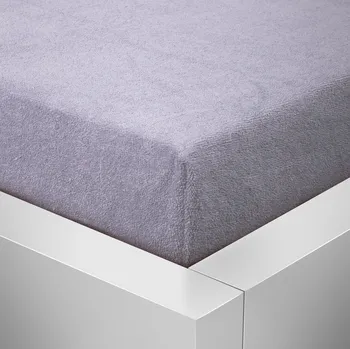 Prostěradlo Froté světle šedé prostěradlo David jednolůžko 90x200 cm Barva: Šedá, rozměr: 90x200cm