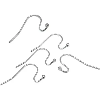 Materiál na výrobu šperku Háčky s kuličkou 316L - 1Ks+B - 1Ks