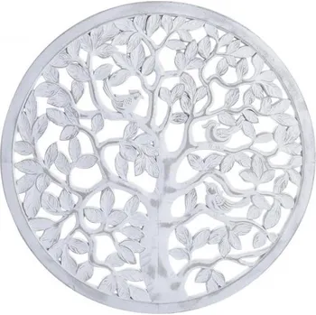 Dřevěná dekorace na zeď "STROM" 80x2x80