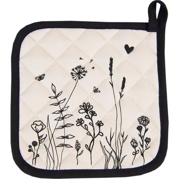 Podložka pod hrnec Béžová chňapka - podložka s květinami Flora And Fauna - 20*20 cm