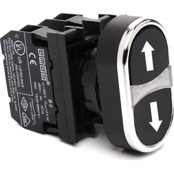 Stykač EMAS Tlačítko B1B1K20HH-OK dvoj.černá B1B1K20HH-OK