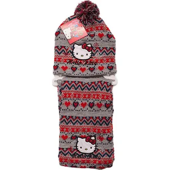 Čepice Hello Kitty zimní Set pro holky Velikost: 52