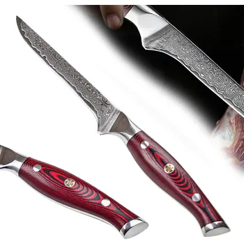 Kuchyňský nůž CHZ Damaškový vykosťovací nůž "MR BONES" nerezový