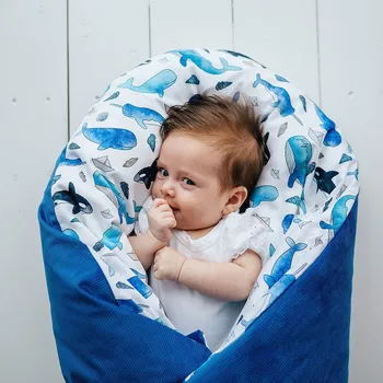 Zavinovačka Lily is sailing Péřová zavinovačka - Moře Velikost: 80 x 80 cm, Varianta: povlak zavazování páskem