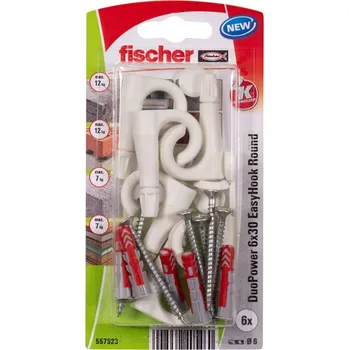 Hmoždinka Fischer EasyHook hák + DuoPower 8x40/4ks v blistru