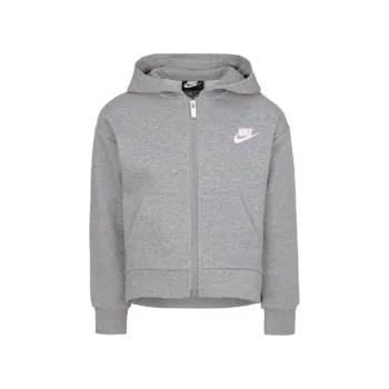 Dívčí mikina Nike club fleece high low fz hoodie 110-116 CM