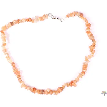 Náhrdelník Magieprirody.cz Náhrdelník Měsíční-sluneční kámen tromlovaný #75 - z přírodních kamenů