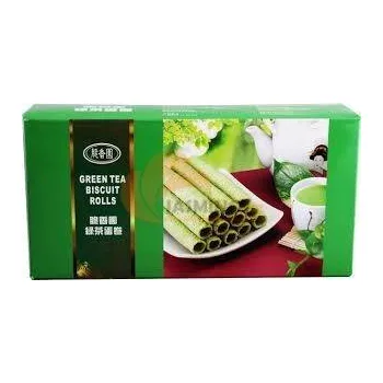 CRISPY FRAGNANCE sušenkové rolky matcha 124g