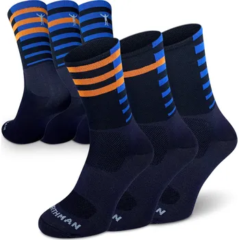 Pánské ponožky Northman Rider 3-pack Velikost: 39-41 Tmavě modré Cyklistické Coolmaxové Ponožky (Sada)