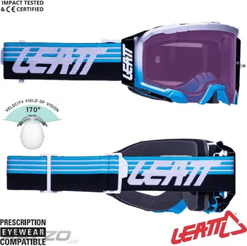Motocyklové brýle MX brýle LEATT Velocity 5.5 IRIZ Aqua 2023