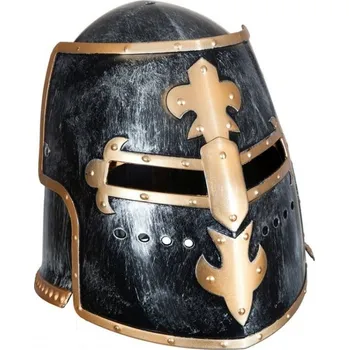 Karnevalový kostým Rytířská přilba - Stříbrno zlatá