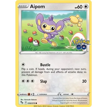 Sběratelská karetní hra Aipom 056/078 - Pokémon GO Typ karty: Non-Holo