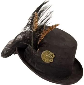 Karnevalový kostým Dámský cylindr Steampunk - Černý