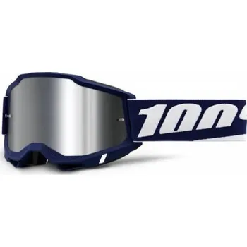 Motocyklové brýle ACCURI 2, 100% MIFFLIN, stříbrné plexi